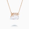［C+Vogues系列］ 18K金白玉髓钻石项链 商品缩略图0
