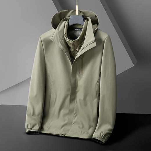 【新款DZP】大依优型大码三合一羽绒服两件套外套可脱卸帽羽绒服男宽松加肥加大码上衣白鸭绒 商品图2