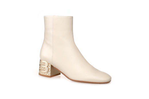 豪麟名鞋BALDININI女装牛皮革简约短靴D4B041N杏色 商品图0