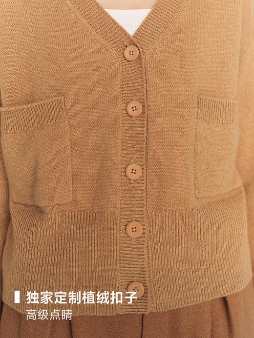 柔软御寒 28支苏格兰邓肯羊绒V领外套FO484323N 商品图13