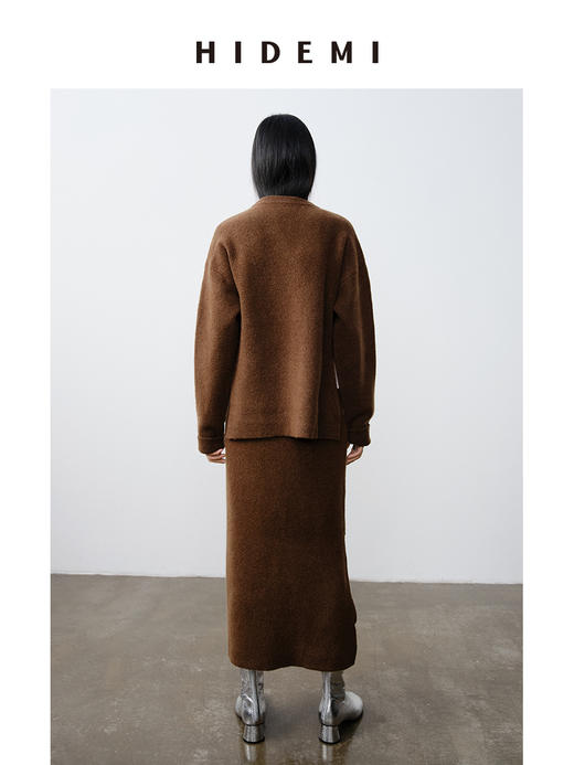 HIDEMI 骆驼毛羊毛花纱混纺加厚款毛衣半身裙套装 毛衣/半身裙 商品图3