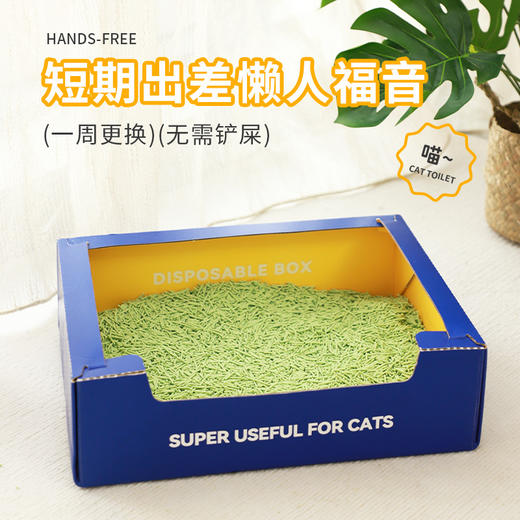 月抛型猫砂盆 加厚防水 无需清洗 一月一换 便携折叠一次性猫砂盆 商品图1