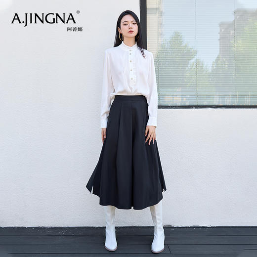 【商场同款】阿菁娜自信优雅A字中长款半身裙A28Q113038 商品图4