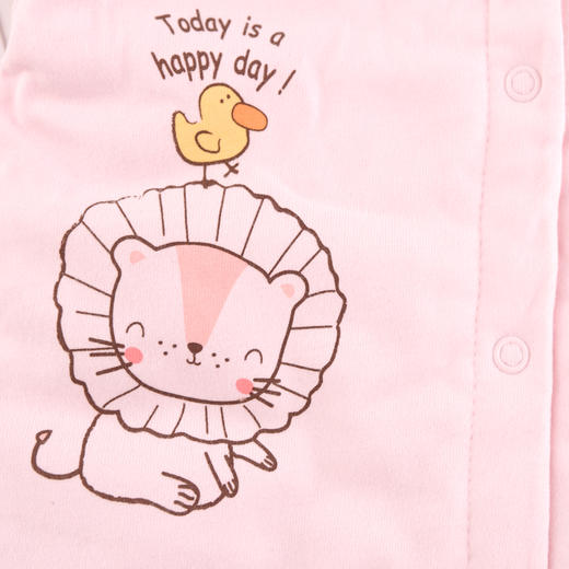 棉果果秋冬季有机棉纱男童女童夹棉对开哈衣连体衣连身衣M401722819629 商品图3