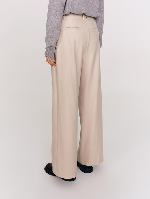 发热云朵裤 日本进口双面磨毛锁温褶裥直筒裤FB479323N 商品图7