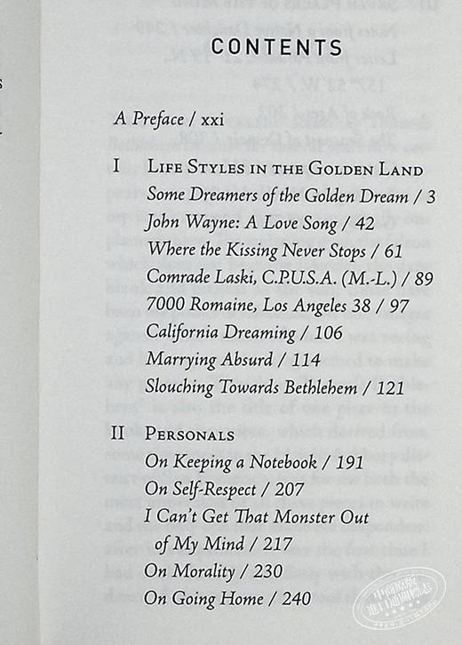 预售 【中商原版】琼 狄迪恩 向伯利恒跋涉 Slouching Towards Bethlehem Essays英文原版 Joan Didion 商品图4