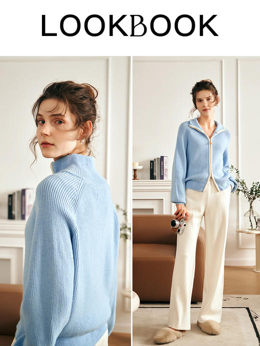 OLrain欧芮儿学院风开衫毛衣女秋季2023年新款小众设计感针织外套 商品图3