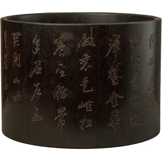 二十世纪 紫檀诗文画缸 商品图5