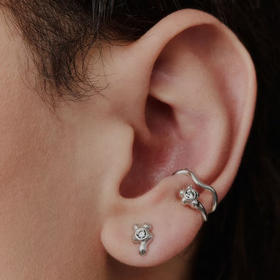 订购10周到｜MARIA BLACK-Meadow-纯银锆石 耳廓夹（单只）［丹麦设计师］