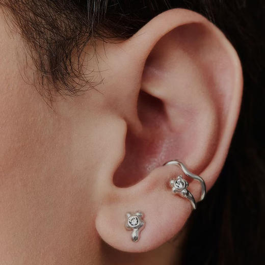 订购10周到｜MARIA BLACK-Meadow-纯银锆石 耳廓夹（单只）［丹麦设计师］ 商品图0