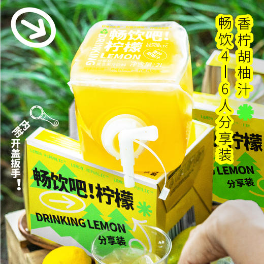 【露营分享装】柠檬共和国·香柠胡柚汁2L分享装（常温） 商品图2