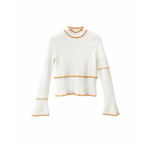 撞边百搭羊绒女衫 商品图4