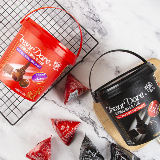 梁丰牛奶/黑巧克力球桶装120g 商品图2