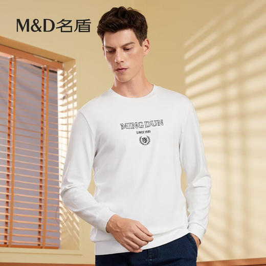 【名盾】MD名盾圆领长袖T恤男秋季印花衫套头圆领上衣52560 商品图3