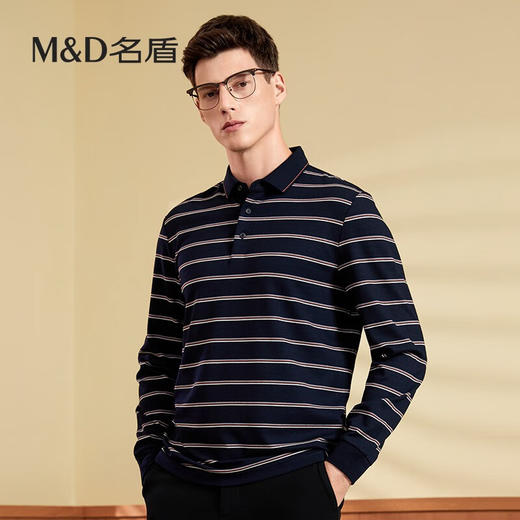 【名盾】MD名盾长袖polo衫男士秋季商务休闲翻领保罗衫11566 商品图2
