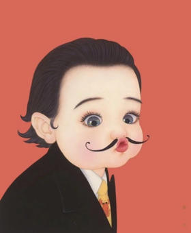 那小先《吹胡子瞪眼的梵高》版画