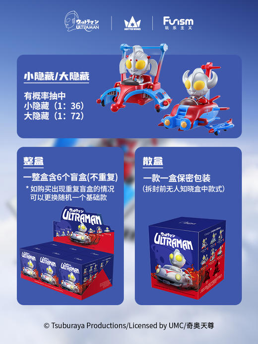 玩乐主义 经典奥特曼 宇宙赛车系列 6只/盒 盲盒 商品图2