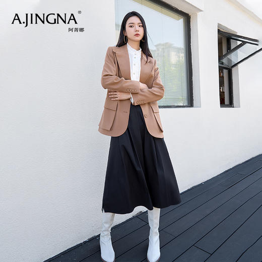 【积分兑换】阿菁娜设计感大口袋西装外套A28Q108003 商品图1