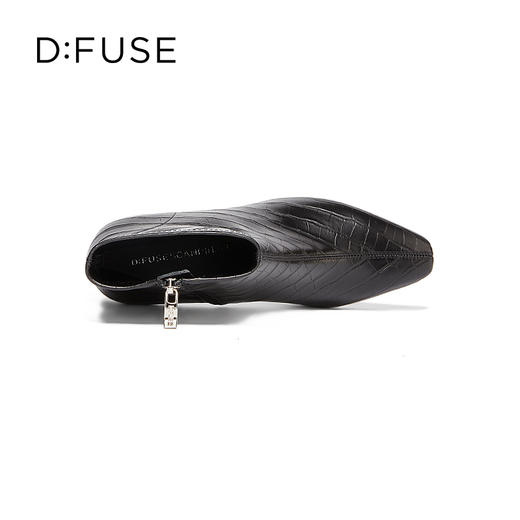 DFuse迪芙斯冬季新款方头细跟弹力瘦瘦靴短靴DF24116105 商品图3