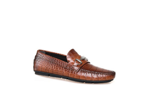 豪麟名鞋奥莱ROBERTO CAVALLI男鞋牛皮革商务鞋RC21311S咖啡色  原价4660元 商品图0