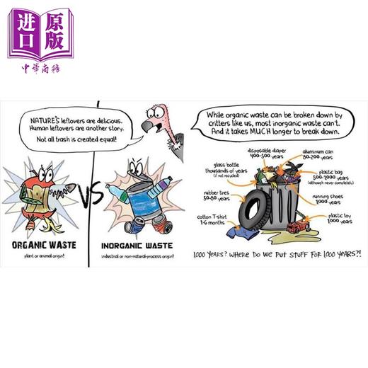 【中商原版】Bethany Barton STEM幽默绘本2册套装 学会垃圾分类 开始爱上数学I'm Trying to Love Math Garbage 英文原版进口图书 商品图4