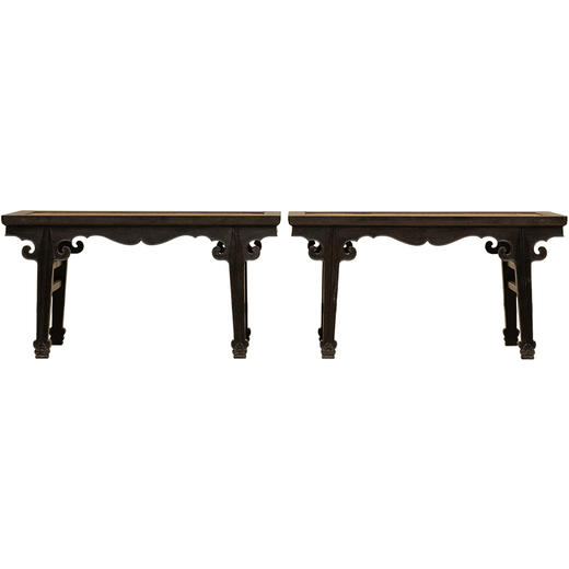 清 紫檀插肩榫壸门牙板二人凳（一对） 商品图5