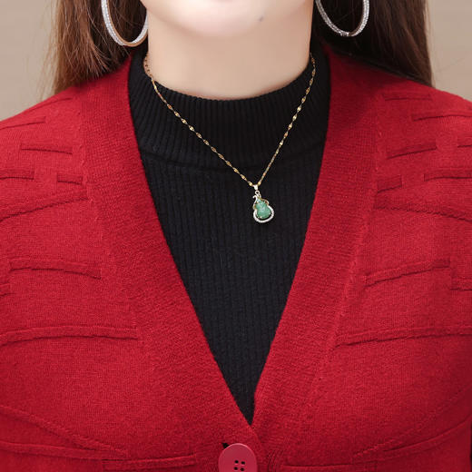 时尚针织风衣外套，长款弹力休闲毛大衣QYM-XY-23LX6003-Y 商品图3