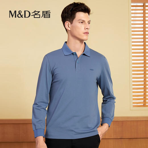 【名盾】MD名盾长袖polo衫男秋季商务休闲中青年翻领保罗衫11551 商品图1