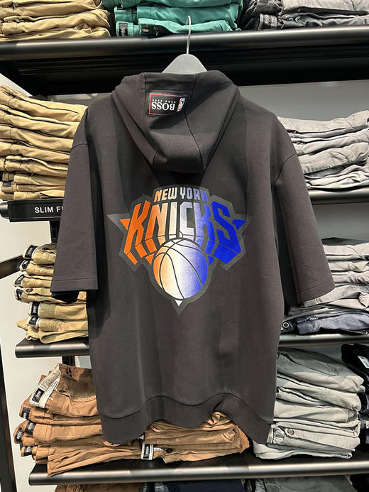 HUGO BOSS/胡戈波士 男士半袖连帽宽松袋鼠兜休闲卫衣 商品图1