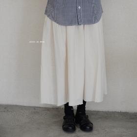 elsa esturgie 自然毛边裙摆宽腰带半身裙