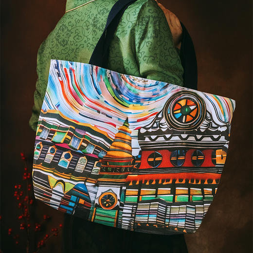 藏地礼物画家合作款帆布挎包 商品图4