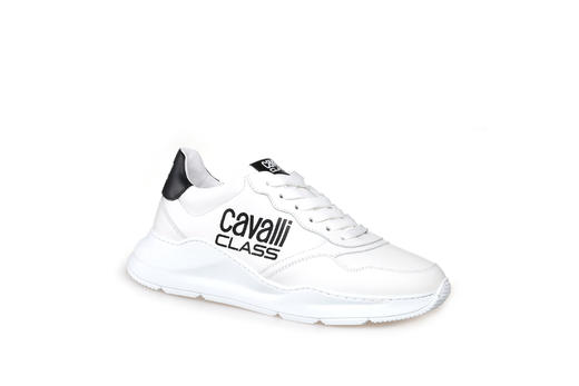 豪麟名鞋奥莱ROBERTO CAVALLI男鞋牛皮革休闲鞋RC21343X白色  原价4660元 商品图0