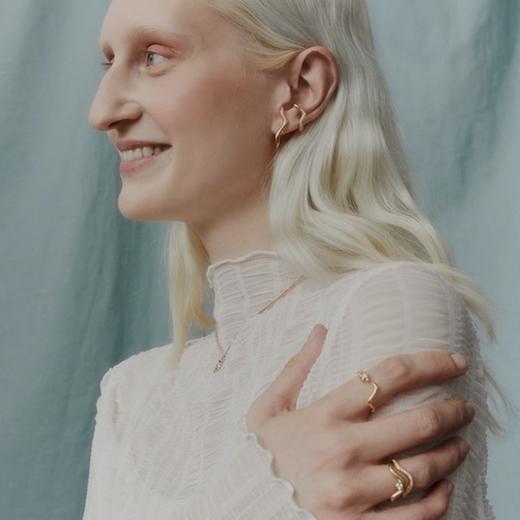 订购10周到｜MARIA BLACK-Yasmin-纯银锆石 耳廓夹（单只 左耳）［丹麦设计师］ 商品图0