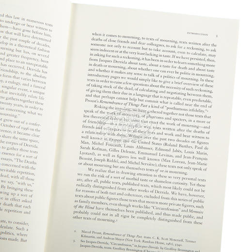 【中商原版】哀悼的工作 德里达 英文原版 The Work of Mourning Jacques Derrida 商品图2