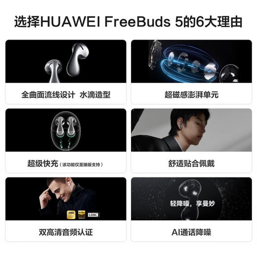 【学子季】【家居】华为 FreeBuds5半入耳式降噪蓝牙耳机 至臻版 商品图4