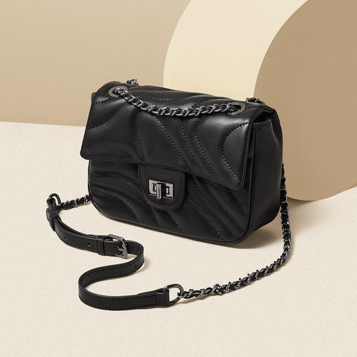 Safiya/索菲娅女2023新款手机小方包单肩包女士斜挎包SF9135034Y 商品图5