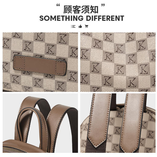 Safiya/索菲娅2023新款时尚旅游印花双肩包小熊感女式手拿包包SF900357Y 商品图8