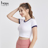 IYOGA短款绑带设计款瑜伽短袖带垫垫T061 商品缩略图1