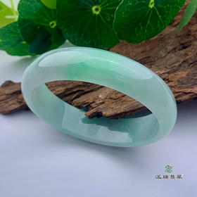 派瑞翡翠 翡翠手镯 糯种 飘花