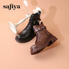 Safiya/索菲娅2023秋冬新品 炸街潮流机车风百搭松糕厚底粗跟马丁靴短靴 SF34116026 商品缩略图3