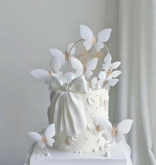 黑巢-翻糖蝴蝶飞舞蛋糕生日蛋糕 商品图0