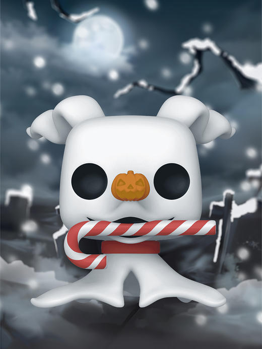 Funko POP Disney  Zero 迪士尼圣诞夜惊魂30周年零零与糖果手杖手办 72387 商品图2