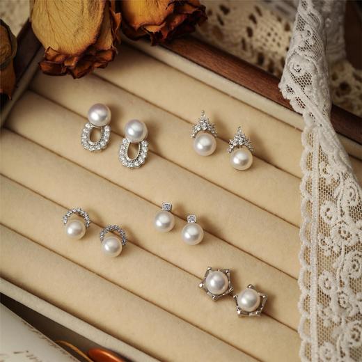 Manreya玛芮雅“闪耀的她”5天珍珠耳钉礼盒 丨一周不重样，天然淡水珍珠、铜镀白金 商品图1