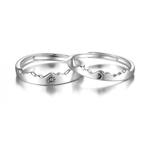 【日月山海对戒】Fanci范琦银饰轻奢情侣对戒 下单赠精美礼盒 顺丰空运+运费险 商品图0