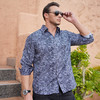 【一口价】【特大码】【新款DM】大依优型长袖衬衫花衬衫男宽松加肥加大码男士休闲商务衬衣上衣胖子 商品缩略图1