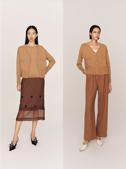 柔软御寒 28支苏格兰邓肯羊绒V领外套FO484323N 商品图9