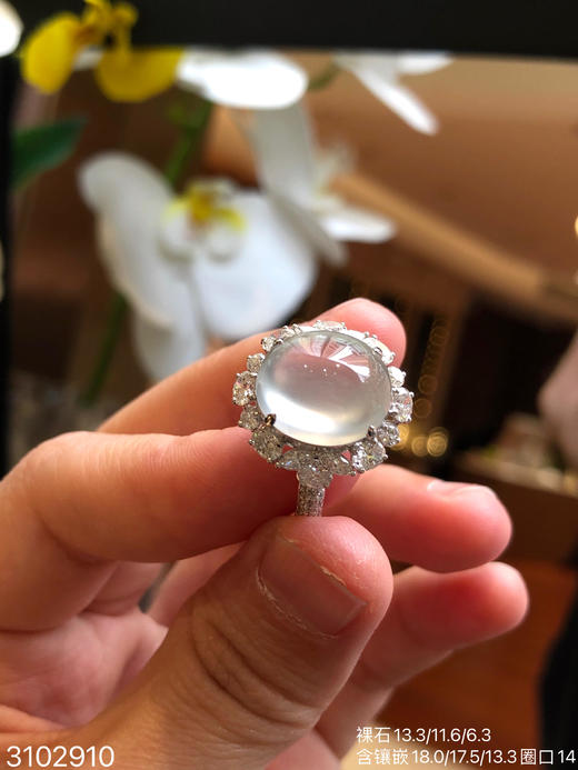 玻璃种蛋面戒指    99999【3102910】 商品图1