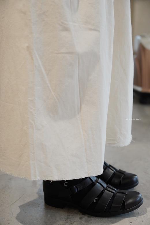 elsa esturgie 自然毛边裙摆宽腰带半身裙 商品图3