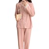 秋冬【棉质纯色睡衣】 可外穿休闲家居服套装  边边点缀蕾丝  满满少女心 商品缩略图4