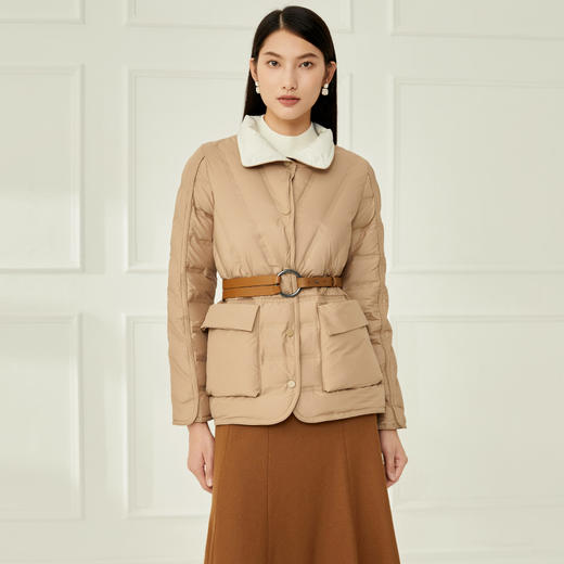 爱特爱冬季新款时尚白鸭绒短款羽绒服6811502 商品图7